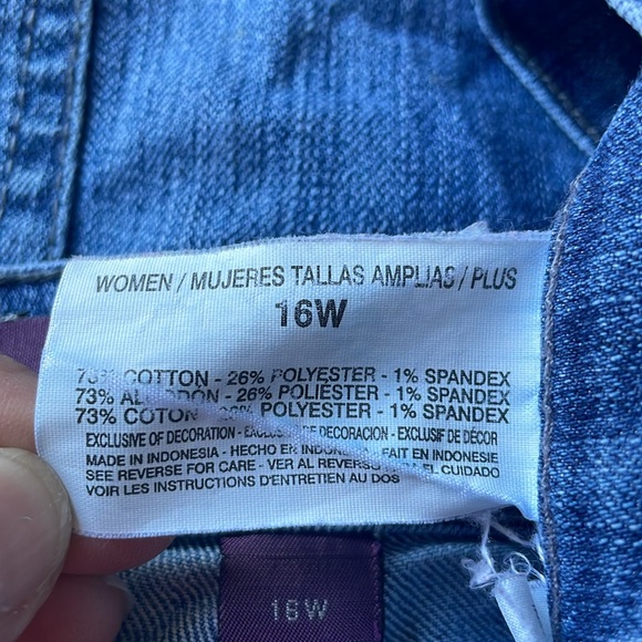 Gloria Vanderbilt women’s plus size 16W jeans - Picture 5 of 5